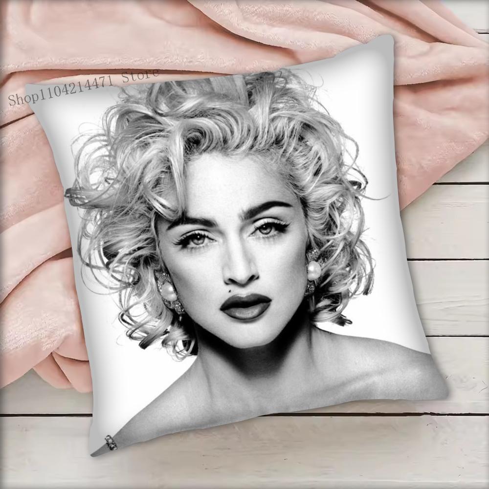 1pc Madonna Pillow Case Square Bedroom Sofa Leisure Comfort Cushion Car Living Room Home Decoration