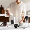Electric Milk Frother Handheld Battery Operated Coffee Whisk Foam Maker Drink Mixer with 500ML Glass Pitcher Egg Beater Tools