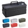 Steel (TOYO) 2-Tier Steel Tool Box ST-350, Matte Black [Approx. 35cm Wide X 16cm Deep X 21cm High], Made In Japan, Tool Box, Storage Box