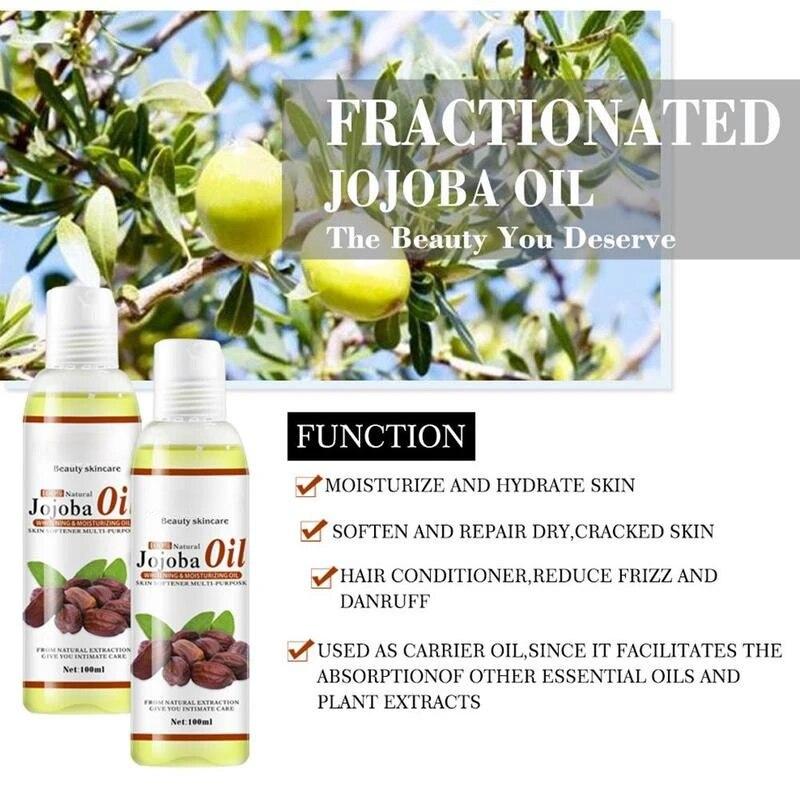 100ml Disaar Natural Organic Jojoba Oil Massage Skin Care Relieve Stress Relaxing Moisturizing Brighten Tone Essential Oil