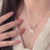 Exquisite Pearl Butterfly Necklace for Women – Elegant High-End Collarbone Chain, New Style Accessory