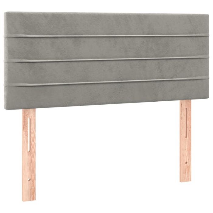 VidaXL Tête de Lit Meuble de Chambre à Coucher Accessoire de Lit Simple Tête de Cadre de Lit Intérieur Gris Clair 90x5x78/88 346124