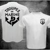 Franska marinsoldater Franska kolonialtrupper T-shirt Män Marinsoldater Militär Taktisk Casual Herr T-shirt Svart Armégrön T-shirt