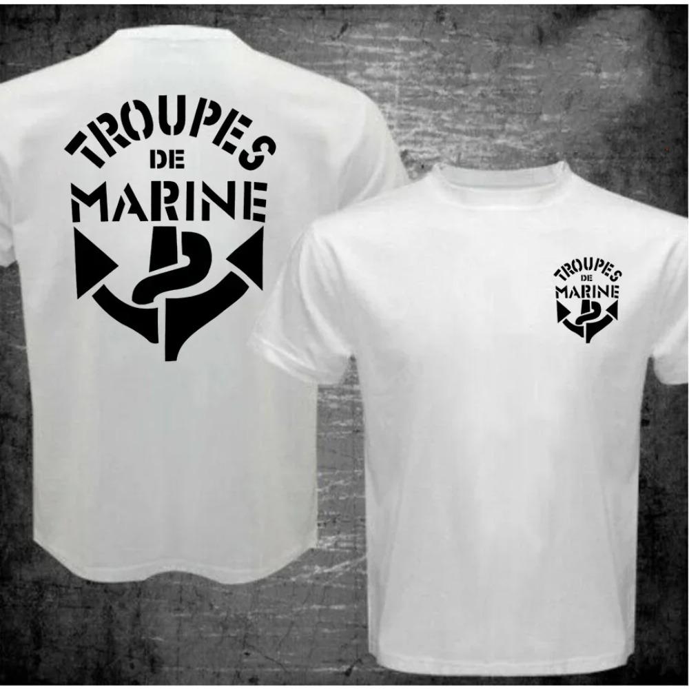 Franska marinsoldater Franska kolonialtrupper T-shirt Män Marinsoldater Militär Taktisk Casual Herr T-shirt Svart Armégrön T-shirt