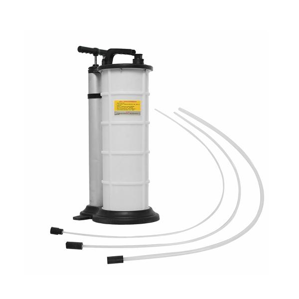 9L Vacuum Oil Fluid Extractor Pump Petrol Fluid Transfer Engine Motorbike Car Oil Manual Suction Pump Black&White 31x25x65cm