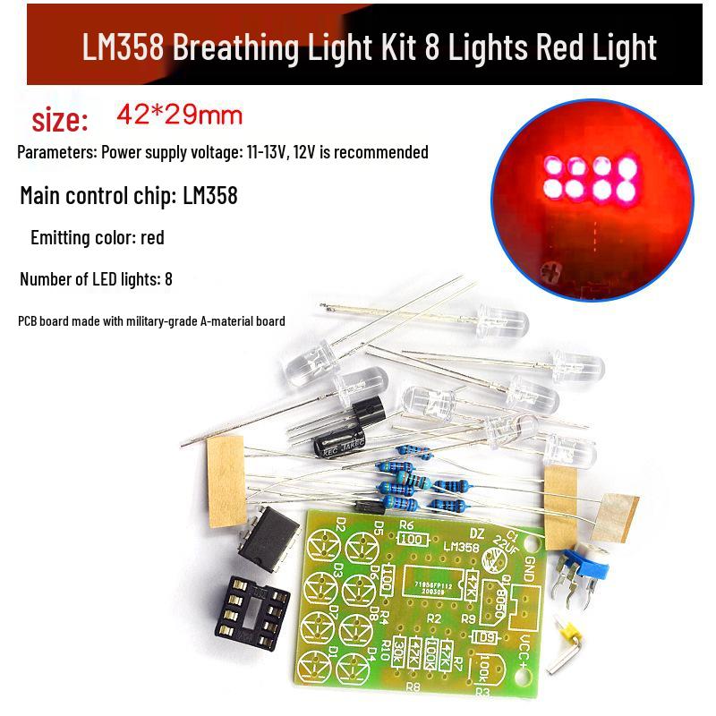 LM358 DIY Blue Breathing Light Module Kit