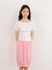 TINKNIT Frill Hem Cotton Knit Skirt_Pink