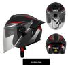 Unisex Electric Motorcycle Helmet with Double Visor - Breathable, 3C Compliant Half Helmet for Safety
