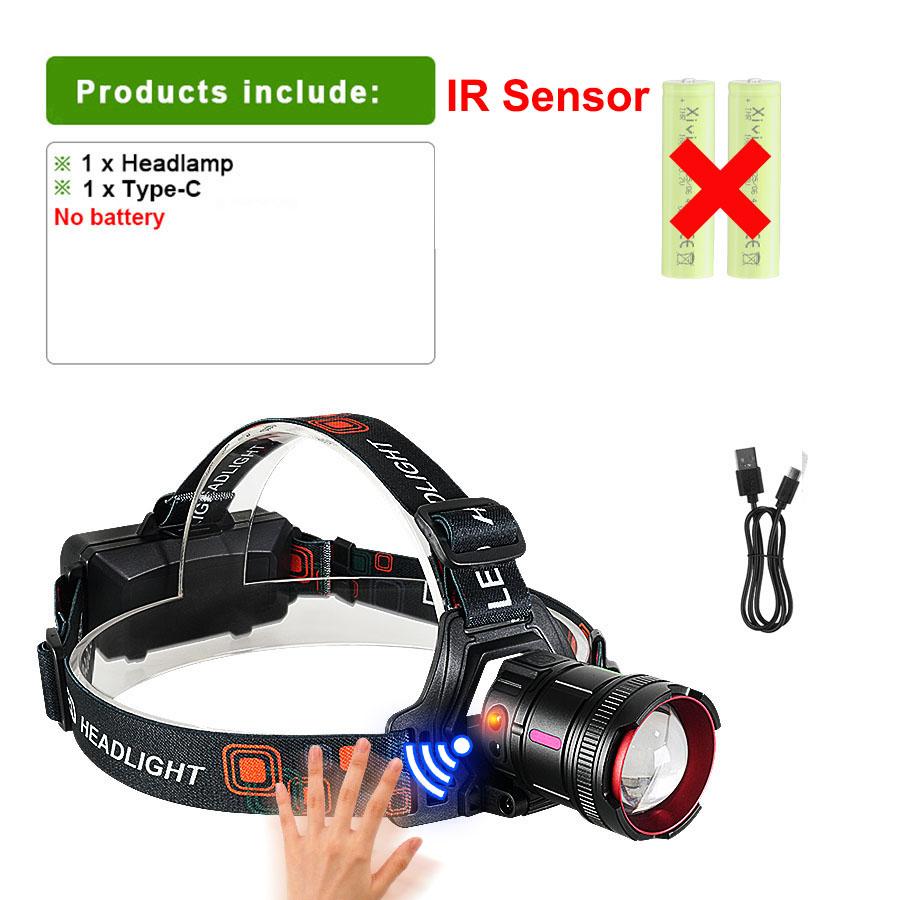 2026 LED Sensor Headlight Super Bright 1000M Headlamp Most Powerful Head Flashlight Waterproof Outdoor Fishing Lantern