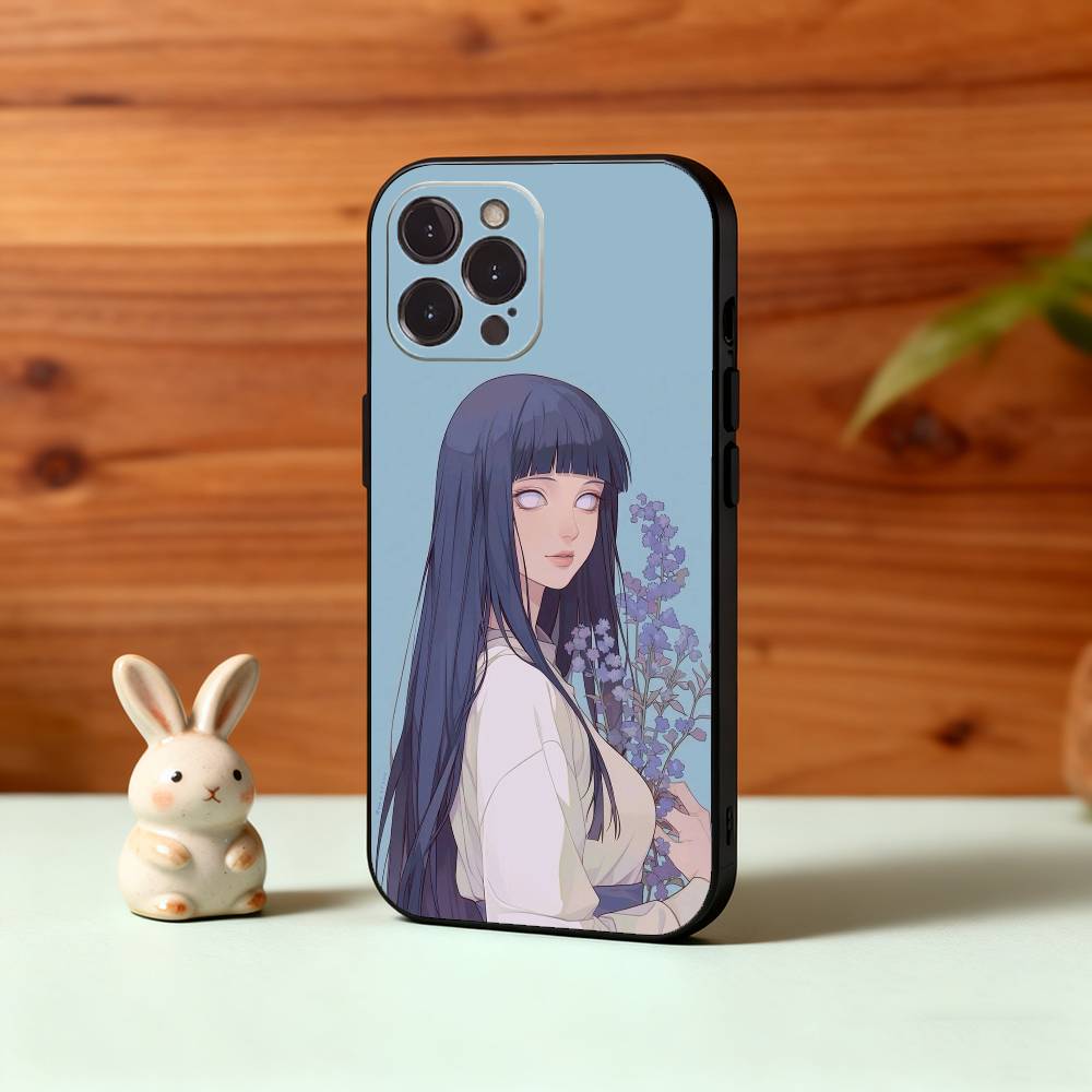 H-Hinata Anime H-Hyuga Phone Case For iPhone17 16 15 14 13 12 11 Pro Max Plus,5G Soft Black Case