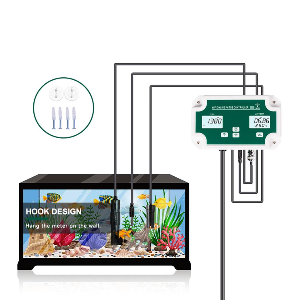 WiFi Online PH   Controller Professional 3 In 1 PHCelsius CelsiusTEMP Water Quality Detector PH Controller Water Quality Tester for Aquarium Hydro
