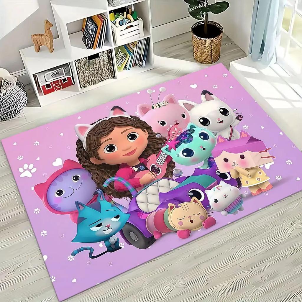 27 Style Cartoon Gabbys Dollhouse Girl Gift Rug for Bedroom Living Room Sofa Home Doormat Decor, Large Kids Non-slip Floor Mat