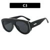 Oversized Oval Pilot Shield Sunglasses Women Big 2025 Luxury Brand Retro Y2K Punk Mirror Sun Glasses For Ladies Shades UV400