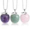 Unique Natural Stone Necklace Adjustable Chain Necklace Apples Pendant Necklace Stone Texture for Stylish Women Present
