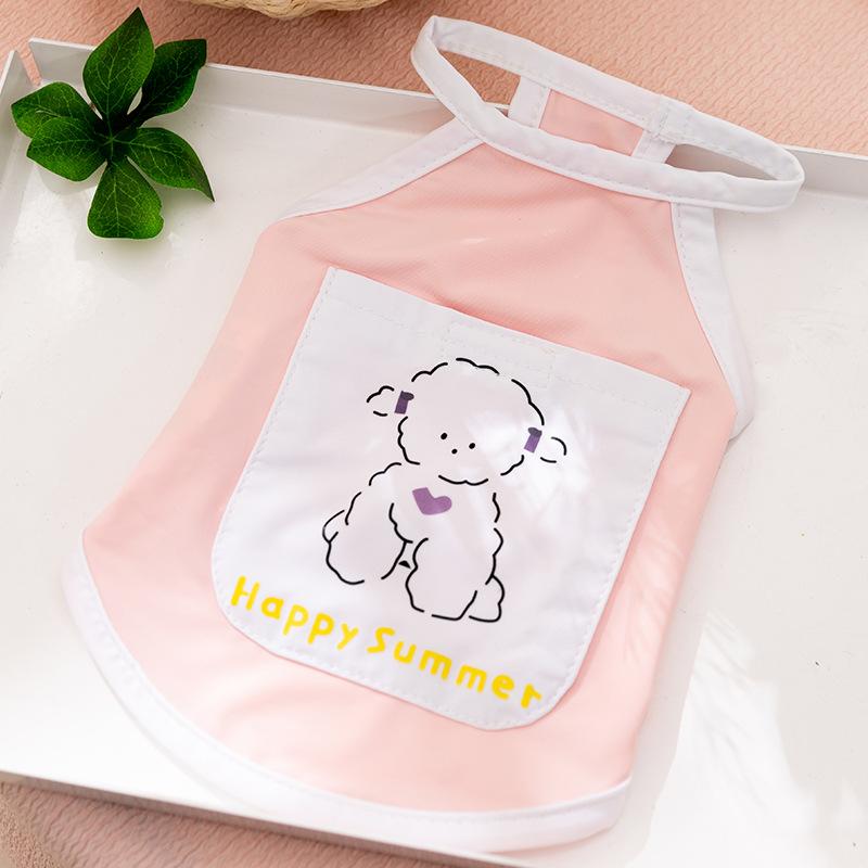 Multicolor Pastel Mesh Dog Vest Sleeveless Pet Shirt with Front D Ring Breathable Puppy Clothes