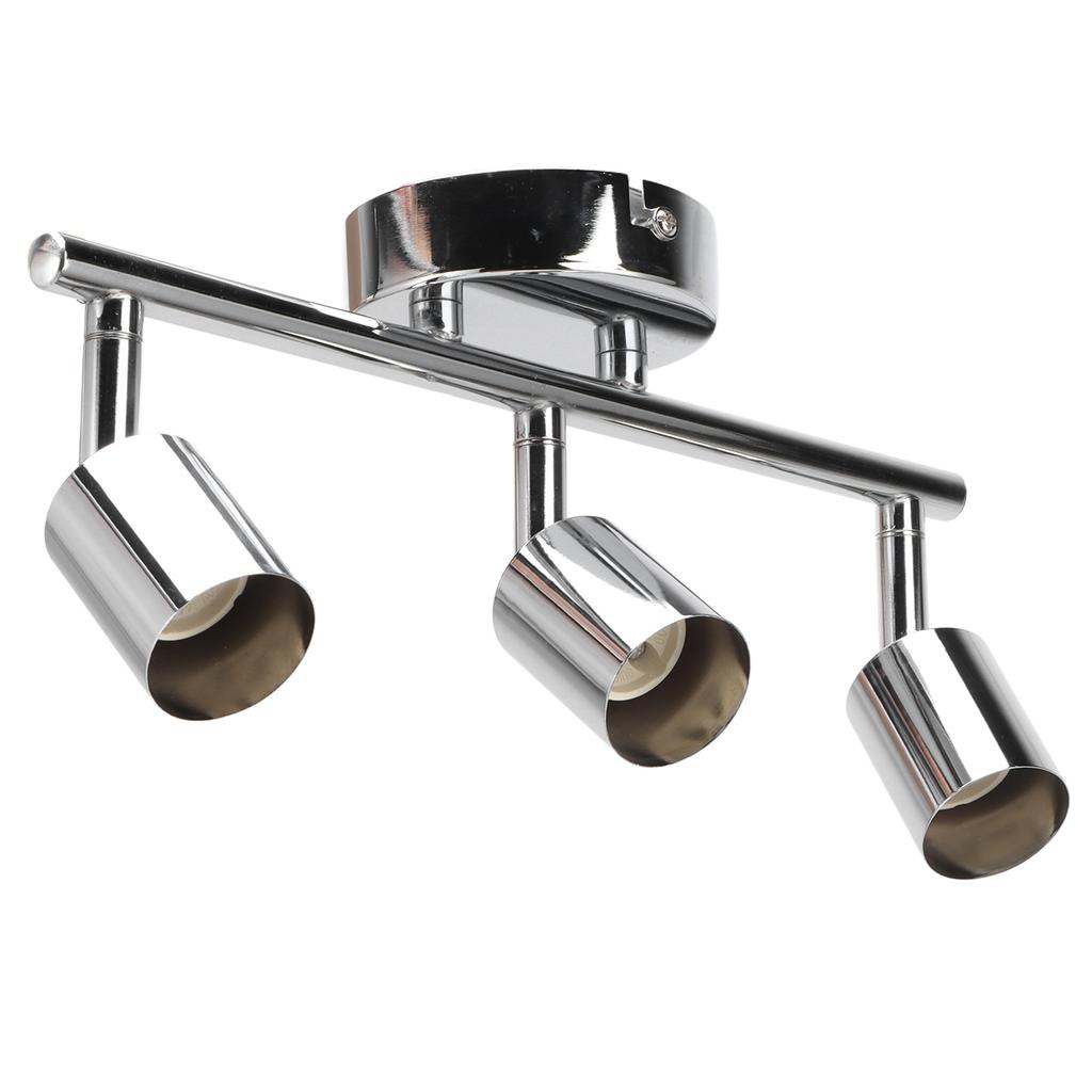 3 LED Track Light Base Adjustable Flexibly Rotatable 3 Way Ceiling Spotlight Base for Bedroom Dining Living Room Mall