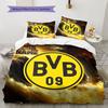 Borussia Custom Name Pattern Bedding,Quilt Set Quilt Cover Pillowcase Home Birthday Gift(1 * Duvet Cover + 2 * Pillowcase, Without Core)