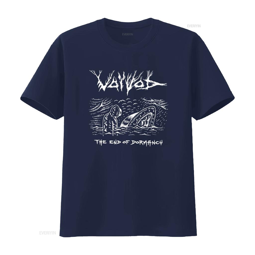 VOIVOD THE END OF DORMANCY Print Cotton T Shirt for Men In Blue Sizes S To 5XL Vintage Washed Top For Everyday Wear Breathable