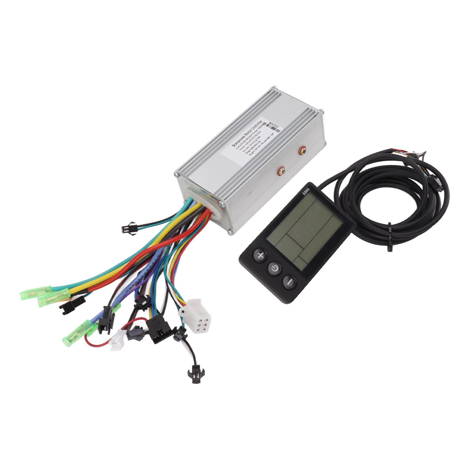 

36V 48V 60V 1000W 38A 3 Mode Sine Wave Controller Brushless Motor Controller 866 LCD Display Kit Electric Bike Bicycle