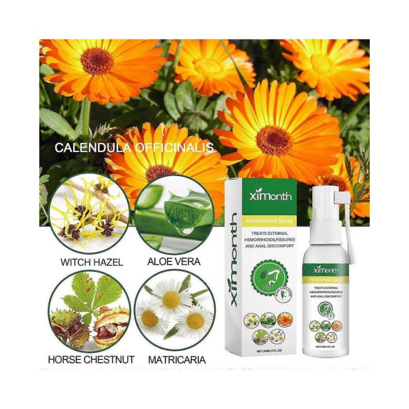 Ximonth Hemorrhoid Spray Relieves Swelling and Pain Relieves Itching and Itching Hemorrhoid Care Eliminates the Anal Relief Spray