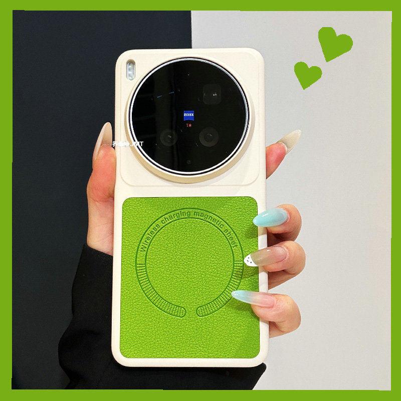 Applicable to vivoX111ultra mobile phone case color matching lychee pattern X111pro magnetic suction X111S mobile phone case x111
