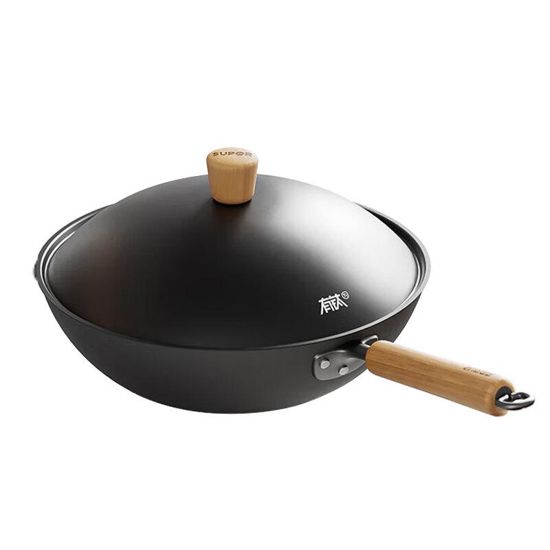 SUPOR 30cm Coating-Free Titanium Iron Non-Stick Wok