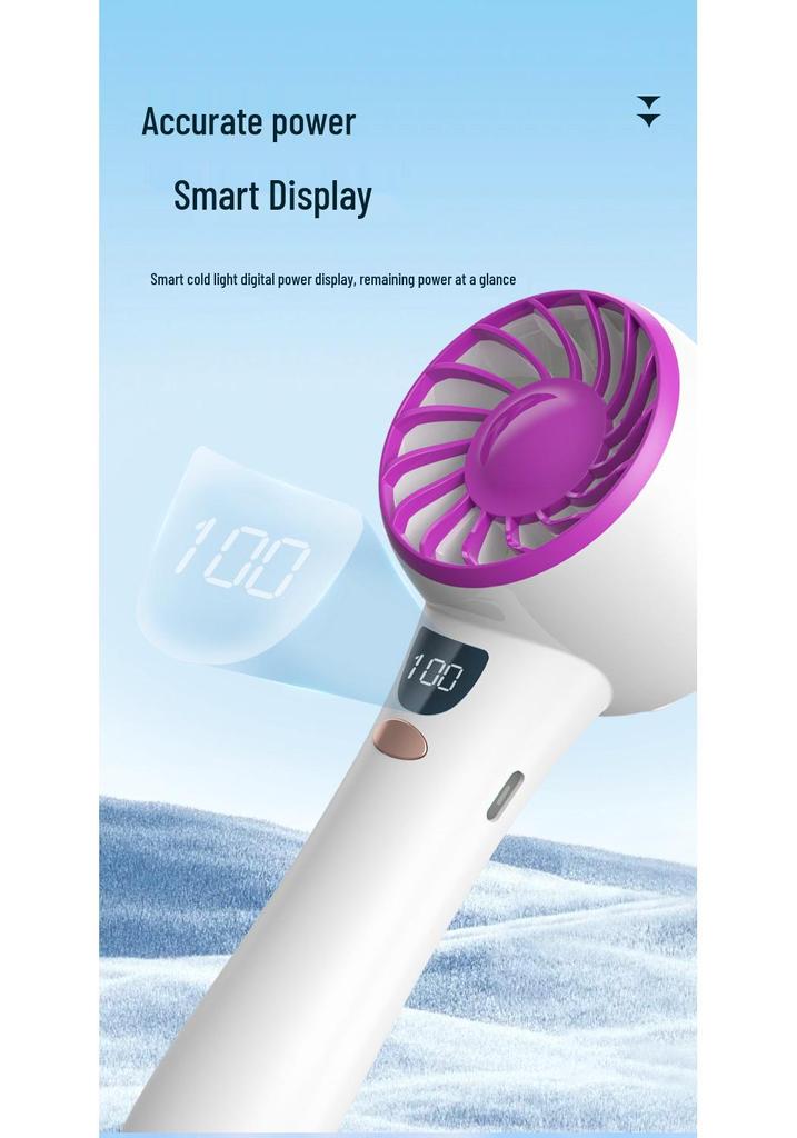 USB Rechargeable Portable Mini Handheld Fan for Desk and Outdoor Use