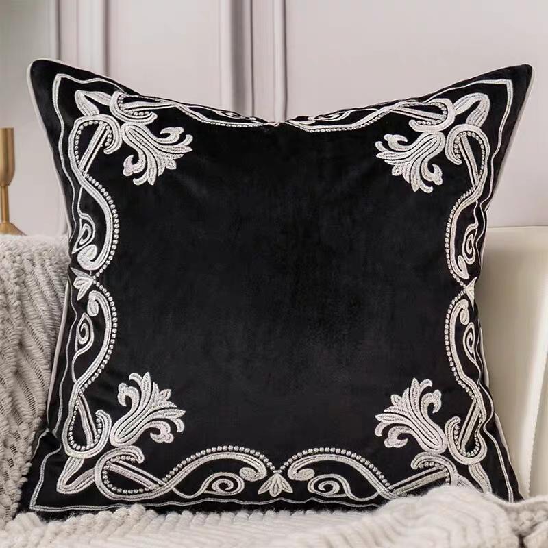Soft Flannel Pillow Case Exquisite Hand-Embroidered Pillowcases Cushion Cover For Adult Children Home Decorative Throw Pillows