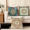 Cushion Cover Silky Short Plush Home Sofa Cushion Cover - Invisible Zipper Home Decoration Dunhuang Patterns