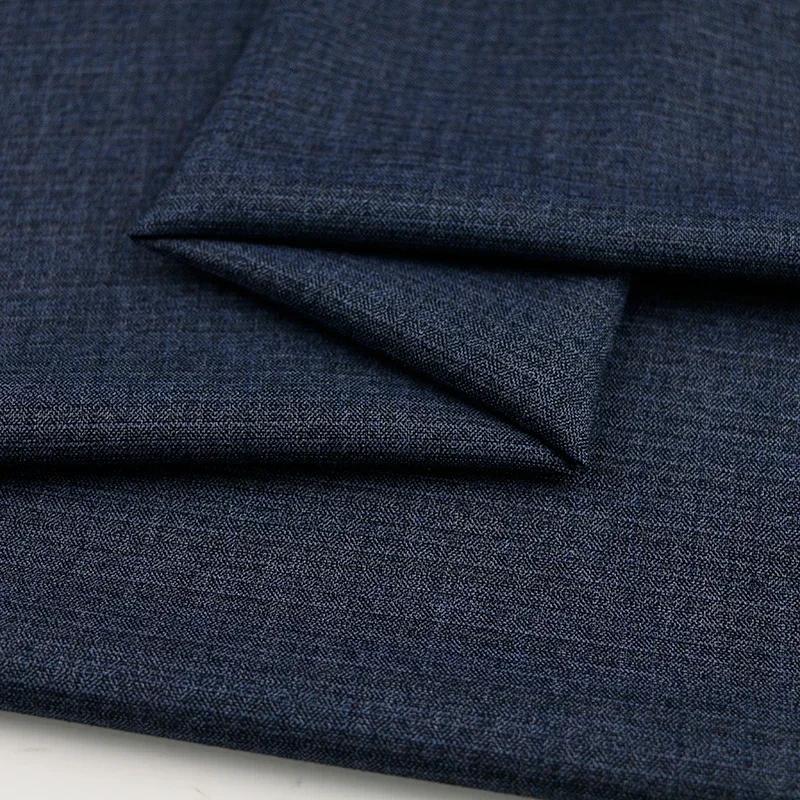 100x150cm Dark Patterned Thin Anti-wrinkle Suit Fabric for Clothes Vest Trousers Sewing Checkered Striped Cloth Black Blue