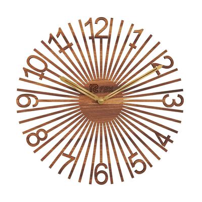 Stern Design 12 Zoll Handgefertigte Stilvolle Elegante Analoge Holz Wanduhr für Wohnzimmer Flur Schlafzimmer Büro Geschenk Asiatisch Rot Texturiertes Holz