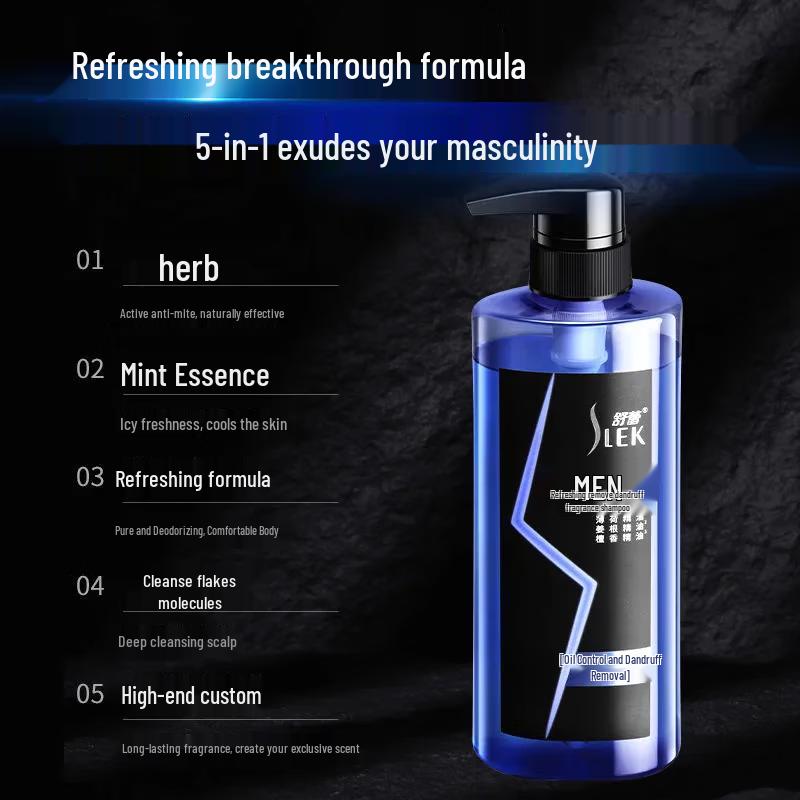 Slek Men's Refreshing Anti-Dandruff Fragrance Shampoo