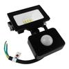 LED Floodlight 10W With Motion Sensor Gtv Gt-Gcr10W-64 Black Ip65 Outdoor Lighting 1000Lm