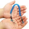 Secure Buckle Lock Elastic Outdoor Tackle Retractable Keychain Fishing String Spring Rope Lanyard