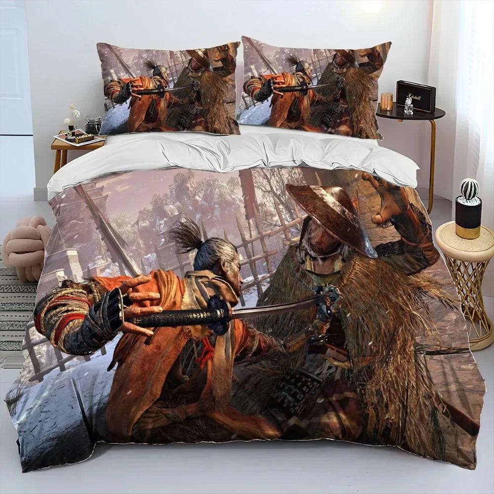 3D Sekiroshadows Die Twice Game Comforter Bedding Set Printed Duvet Cover Pillowcase Single Double Queen Super King Size Sets