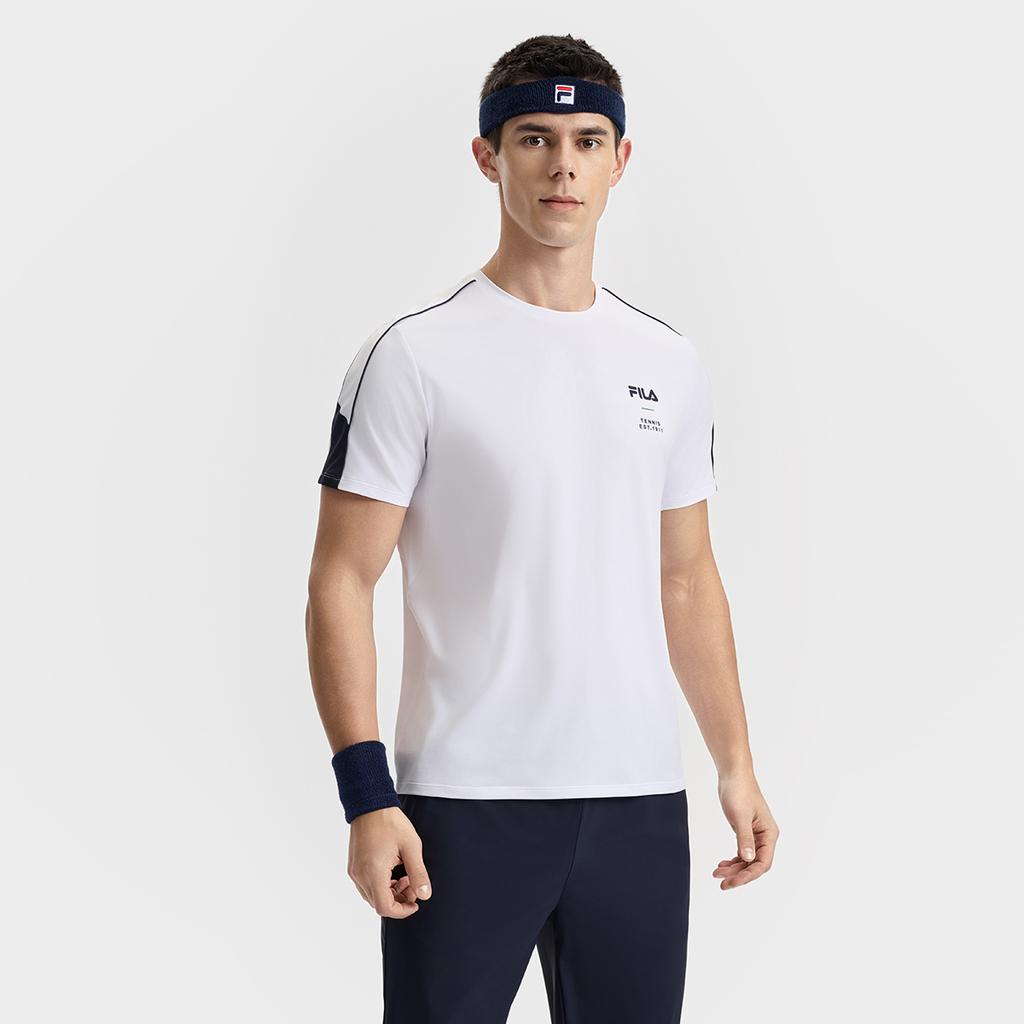 New FILA Athletics Tennis T Shirt Men's Jade White A11M523118FWT