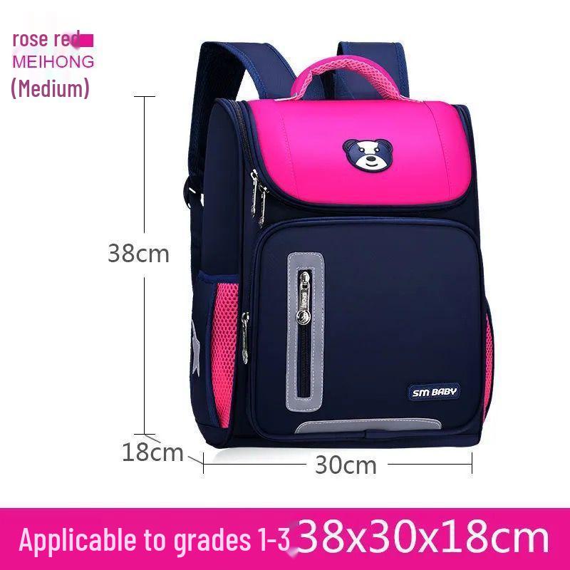 Children's Korean Style Backpack: Spine Protection, Double Shoulder for Boys & Girls - Ideal for Kindergarten & Primary School