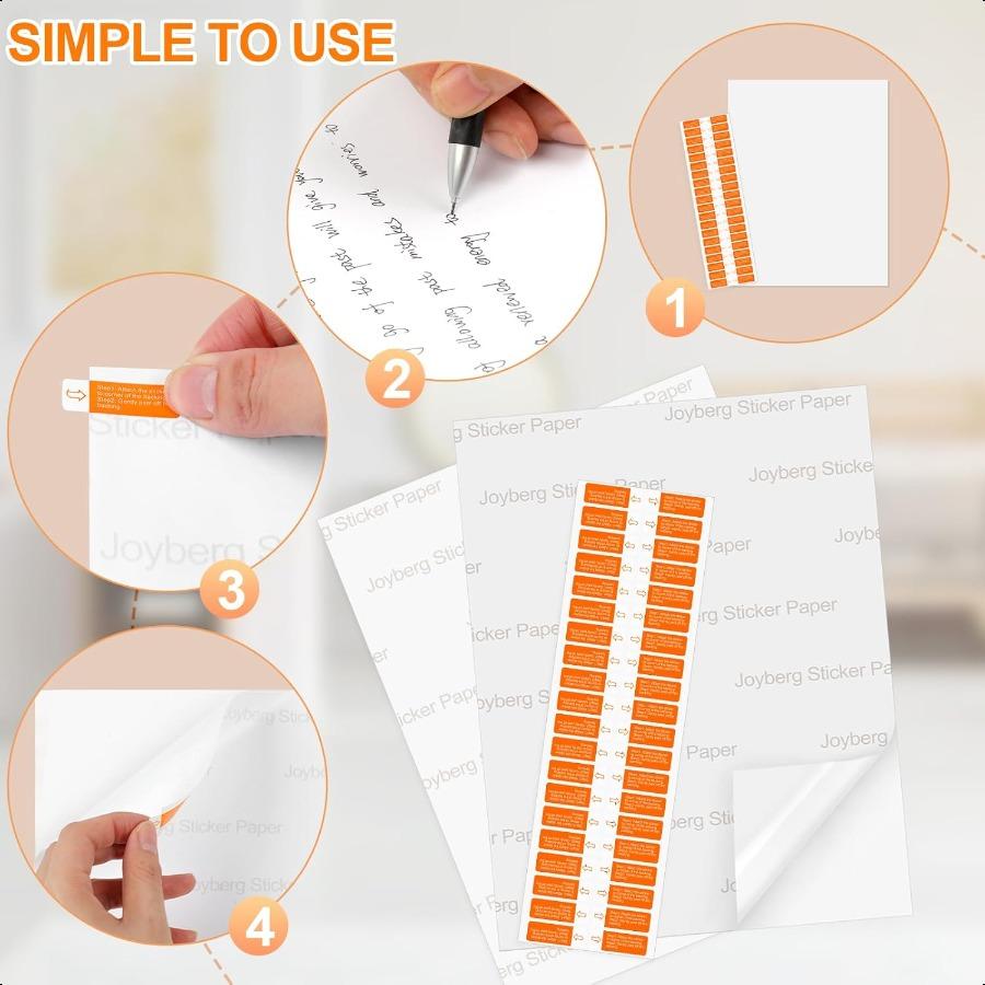 Printable Sticker Paper for Inkjet Printer 40 Sheets 8.5inchesx11 Matte Sticker Printer Paper Full Sheet Labels Sticker Paper f