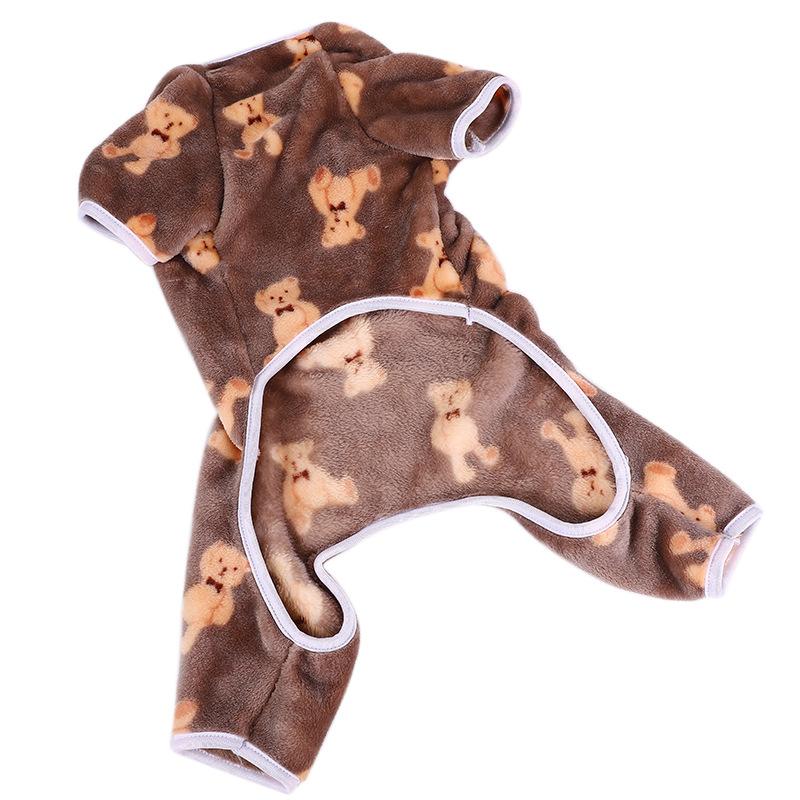 Bear Little Pet Cute Clothing Sweater Autumn And Winter Four Legged Dog Clothing Cat Clothing Flannel