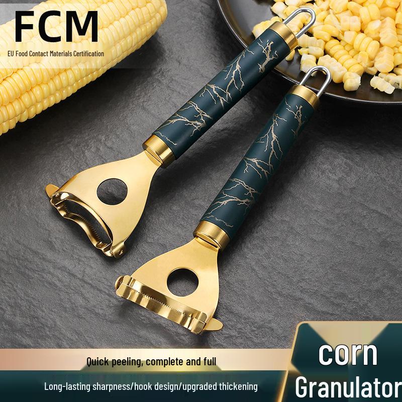 Multi-Use Thickened Stainless Steel Corn Planer with Hook for Kitchen