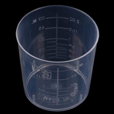 10Pcs 60Ml Laboratory Plastic Graduated Measuring Cup Clear Scale Show