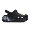Crocs Classic clog REGO hot dog foggy daisy hole shoes unisex style black, white and yellow