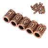 24pcs Viking Hair Beads Beard Vintage Hair Tube Beads for Hair Braiding Bracelet Pendant Necklace