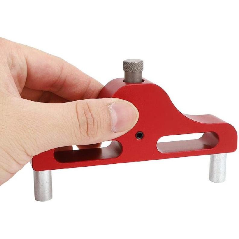 Wood Scribe Gauge, Center Finder Tool, Center Scriber, Marking Center Tool, 1mm Accuracy for Woodworking Device Woodworking Equipment(red)