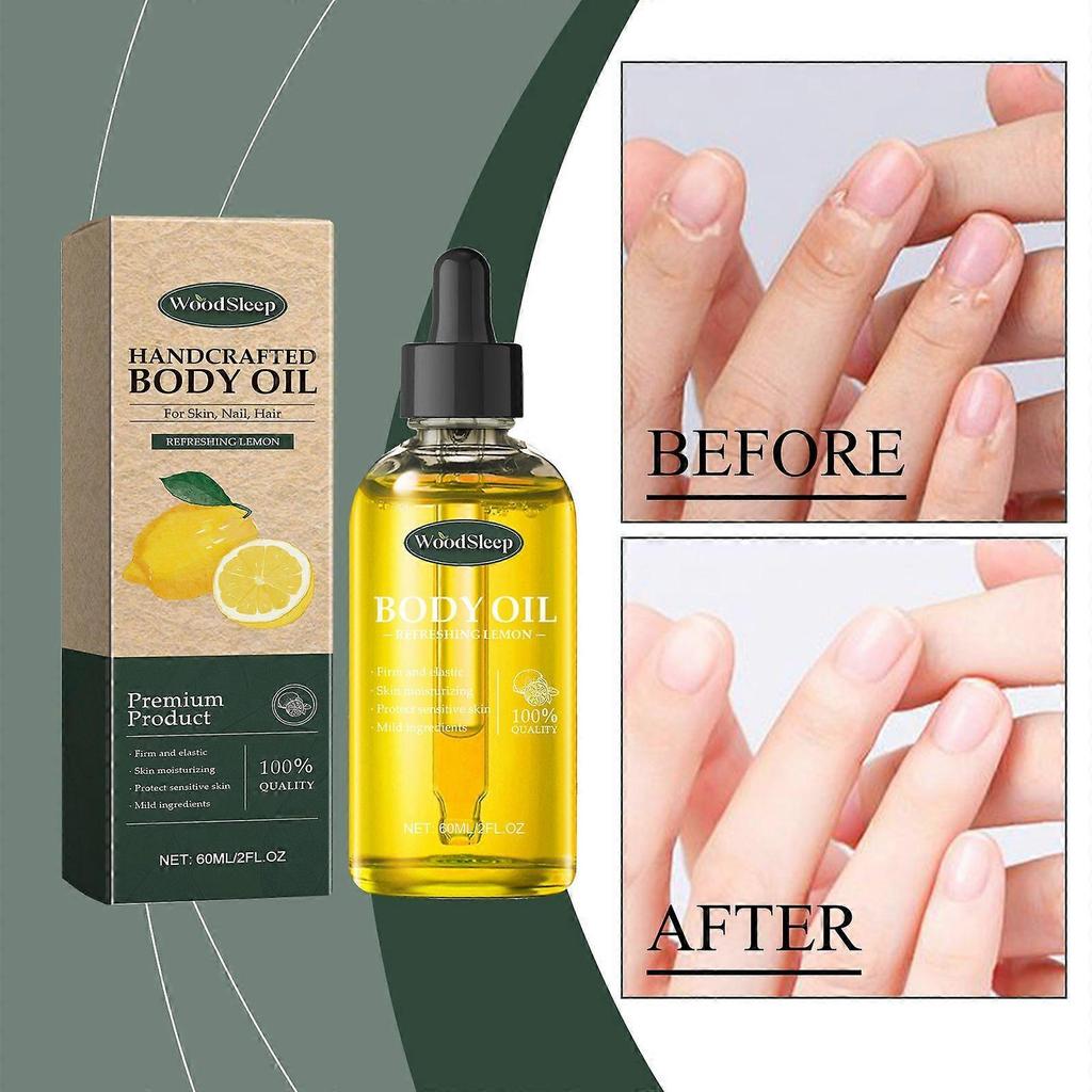 Woodsleep Handmade Lemon Multi-Purpose Essential Oil - Soothing, Repairing, And Moisturizing, Suitable For Whole Body
