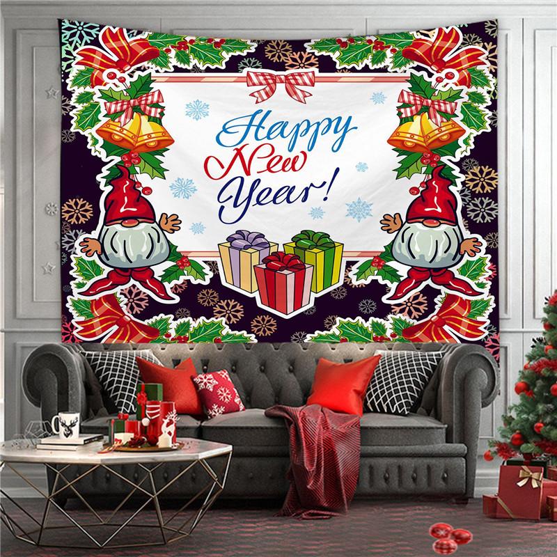 Home Decor Christmas Tapestry Wall Hanging Boho Kawaii Santa Tapestry Living Room Aesthetic