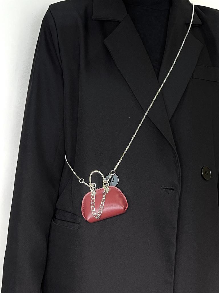 Pu Mini Shell Crossbody Bag With Chain For Daily Use Women