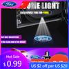 Car Sticker Hot For Ford 2pc Car Welcome Light Door Side Projector Induction Lamp Accessory For Ford Fiesta Mustang Fusion Explo