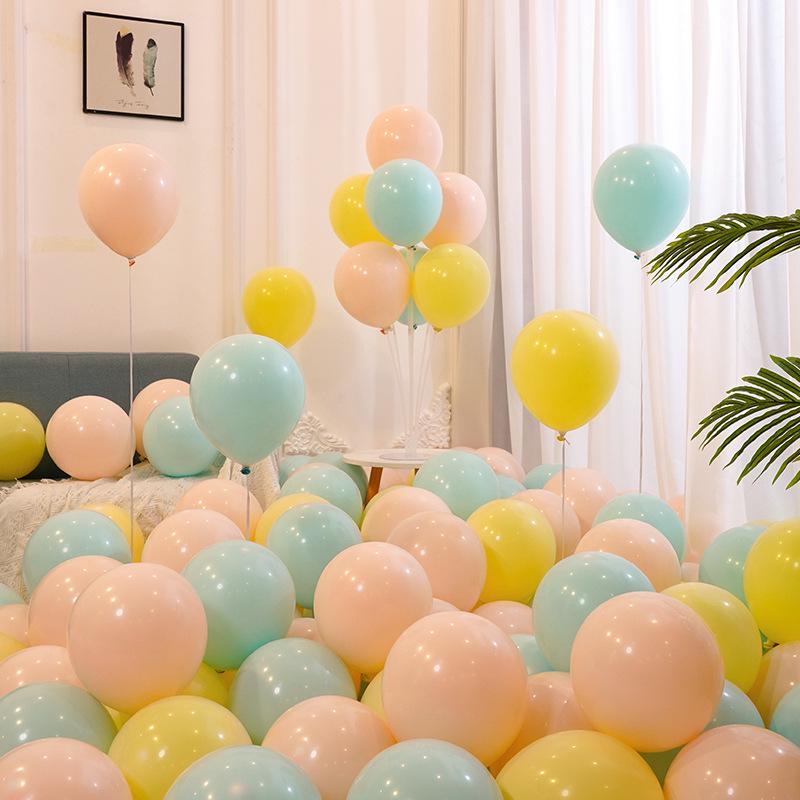 "Non-toxic Macaron Color Balloons - Multiple Colors for Event Decoration"