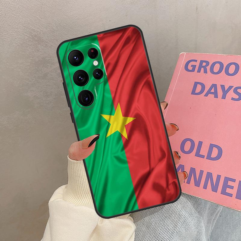 Burkina Faso Flagge Hülle Für Samsung Galaxy S25 Ultra S20 S21 S22 S24 S23 Ultra S9 S10 Plus S25 FE Abdeckung Coque